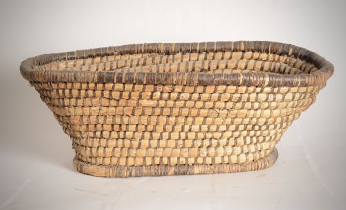 c19th welsh lip work basket - CATEGORY: ANTIQUE MISCELLANEOUS - DATED 19TH CENTURY