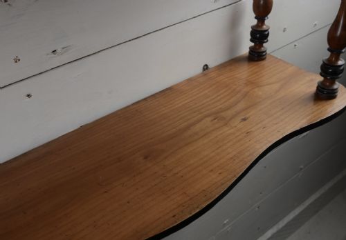 C19TH CHERRY WOOD WALL HANGING SHELVES - ADDITIONAL PHOTO 1