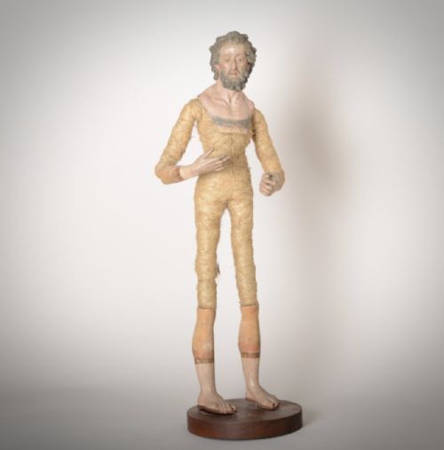 PAIR OF EARLY C18TH NEAPOLITAN CRECHE FIGURES SCULPTURES - ADDITIONAL PHOTO 7