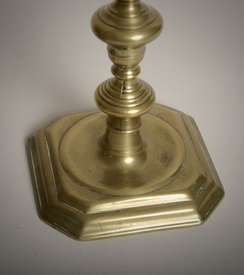 RARE PAIR OF LATE 17TH CENTURY CANDLE STICKS - ADDITIONAL PHOTO 2