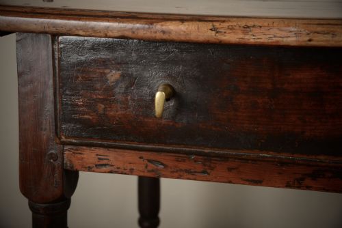RARE 18TH C YEW WOOD WRITINGCONSOLE TABLE - ADDITIONAL PHOTO 6