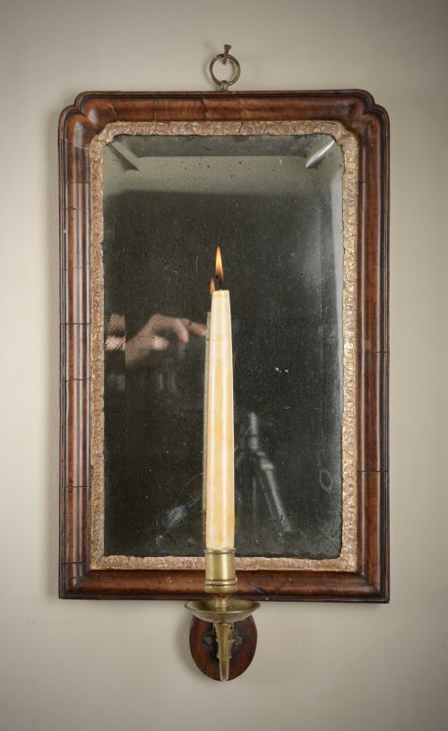 EXCEPTIONAL PAIR OF EARLY GIRANDOLE OR MIRRORS WITH CANDLE SCONCES - ADDITIONAL PHOTO 1