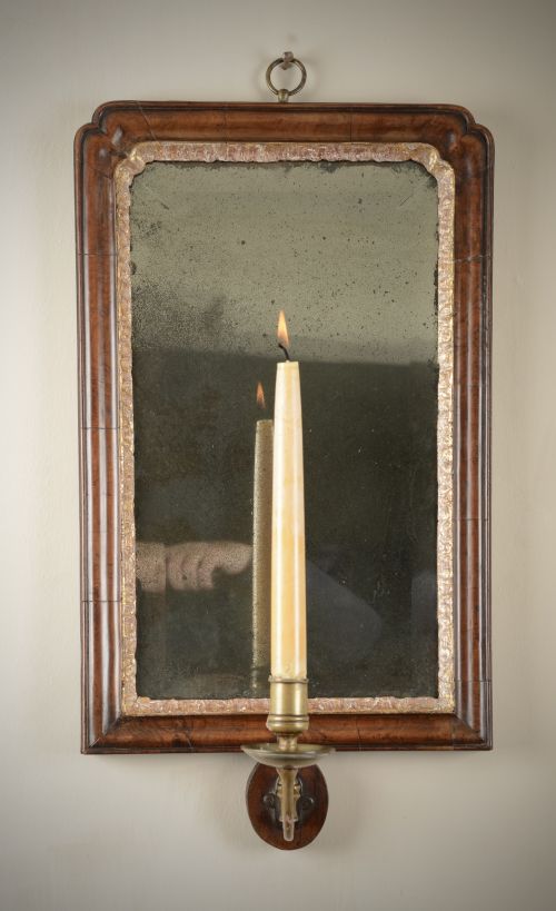 EXCEPTIONAL PAIR OF EARLY GIRANDOLE OR MIRRORS WITH CANDLE SCONCES - ADDITIONAL PHOTO 2