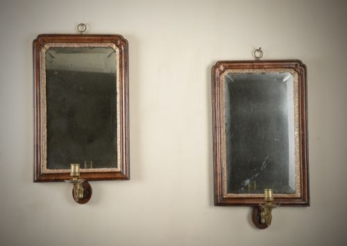 EXCEPTIONAL PAIR OF EARLY GIRANDOLE OR MIRRORS WITH CANDLE SCONCES - ADDITIONAL PHOTO 3