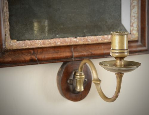 EXCEPTIONAL PAIR OF EARLY GIRANDOLE OR MIRRORS WITH CANDLE SCONCES - ADDITIONAL PHOTO 5