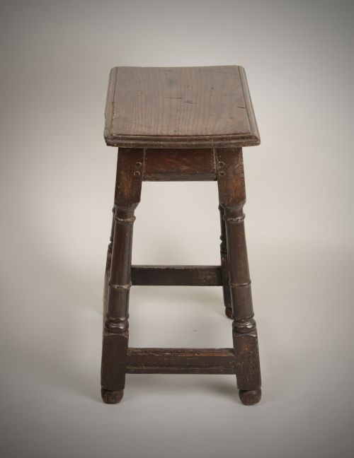 EARLY C17TH COLUMN LEG JOINED STOOL JOINT STOOL - ADDITIONAL PHOTO 1