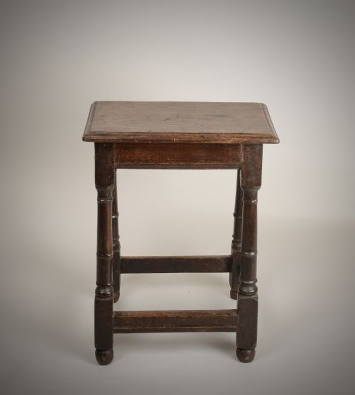 EARLY C17TH COLUMN LEG JOINED STOOL JOINT STOOL - ADDITIONAL PHOTO 3