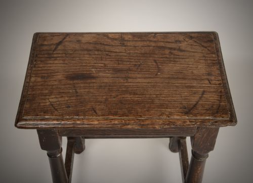 EARLY C17TH COLUMN LEG JOINED STOOL JOINT STOOL - ADDITIONAL PHOTO 4