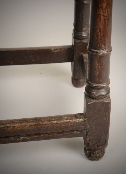 EARLY C17TH COLUMN LEG JOINED STOOL JOINT STOOL - ADDITIONAL PHOTO 5