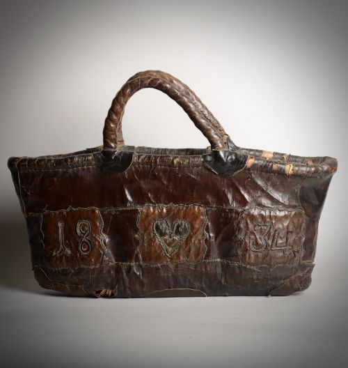 LOVE TOKEN DATED LEATHER BAG FOLK ART - ADDITIONAL PHOTO 5