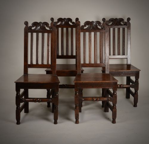 SET OF FOUR LATE C17TH CHAIRS - ADDITIONAL PHOTO 4