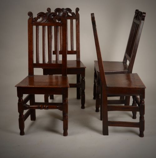 SET OF FOUR LATE C17TH CHAIRS - ADDITIONAL PHOTO 5