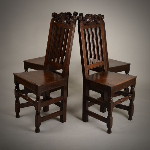 SET OF FOUR LATE C17TH CHAIRS - ADDITIONAL PHOTO 6