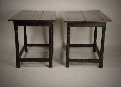 RARE PAIR OF EARLY OAK CENTRE TABLES CONSOLE TABLES - ADDITIONAL PHOTO 6