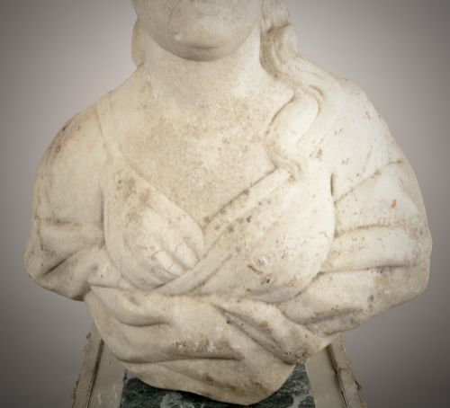 LATE C17TH MARBLE BUST - ADDITIONAL PHOTO 2