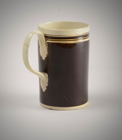 CREAMWARE SLIP DECORATED MUG