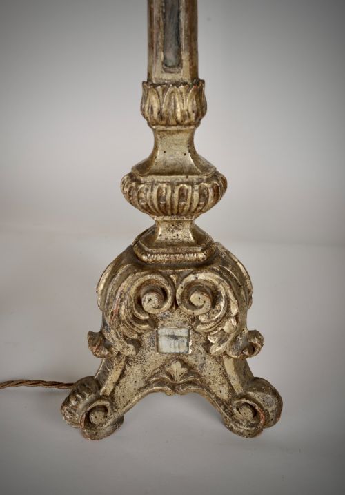 LAMP CONVERTED FROM 18THC ITALIAN CANDLE STICK - ADDITIONAL PHOTO 2