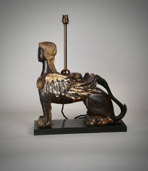 PAIR OF 18THC SPHINX LAMP CONVERSIONS - ADDITIONAL PHOTO 2