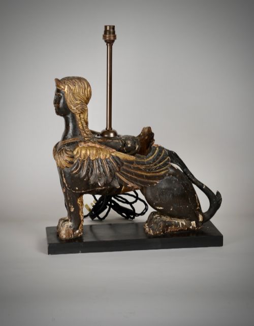 PAIR OF 18THC SPHINX LAMP CONVERSIONS - ADDITIONAL PHOTO 4
