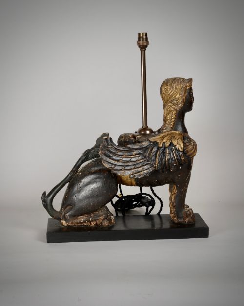 PAIR OF 18THC SPHINX LAMP CONVERSIONS - ADDITIONAL PHOTO 5