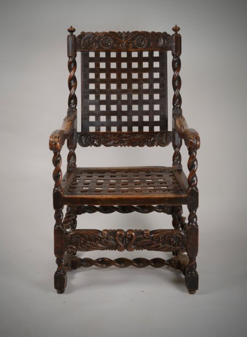 Unique Charles 11 Walnut Arm Chair