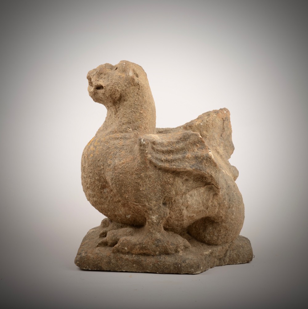 Medieval stone Wyvern