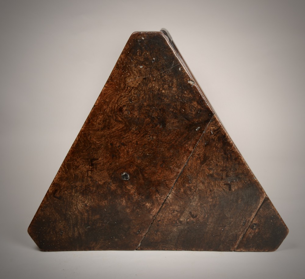 Rare early 18th C cricket table with burr walnut top View III