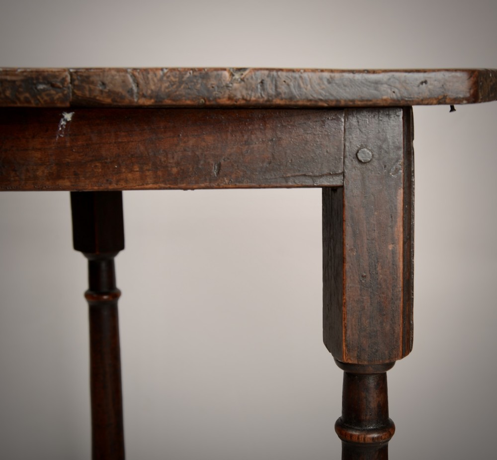 Rare early 18th C cricket table with burr walnut top View VI