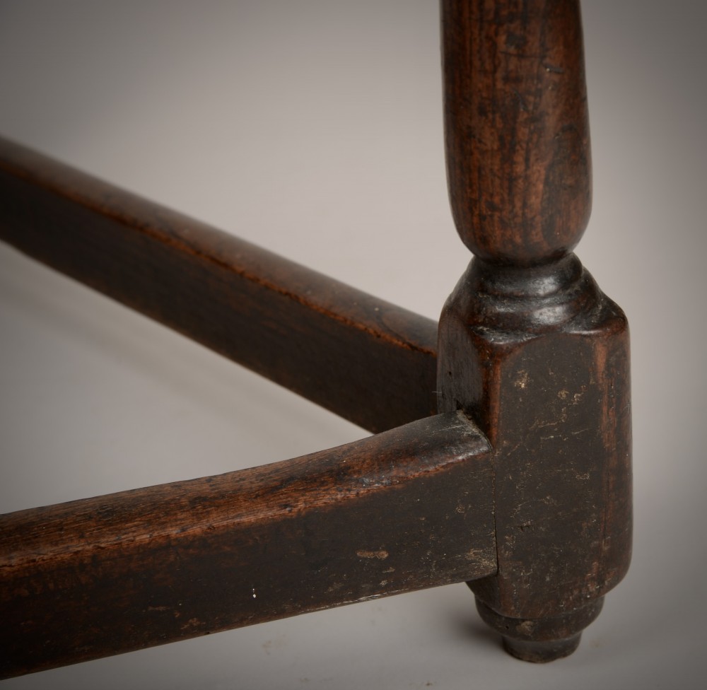 Rare early 18th C cricket table with burr walnut top View VII