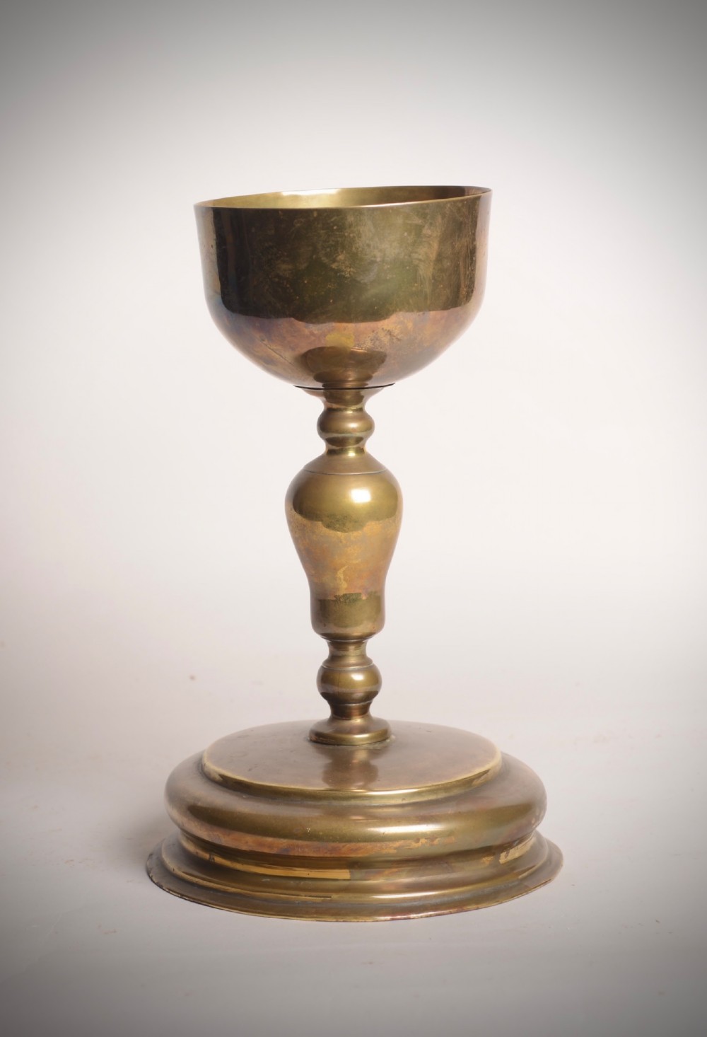 C17th brass chalice.