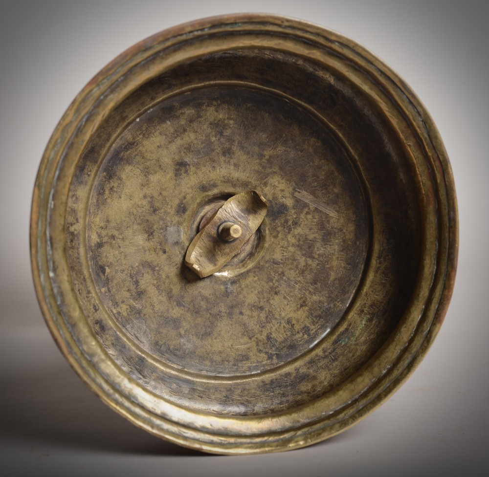 C17th brass chalice. View II