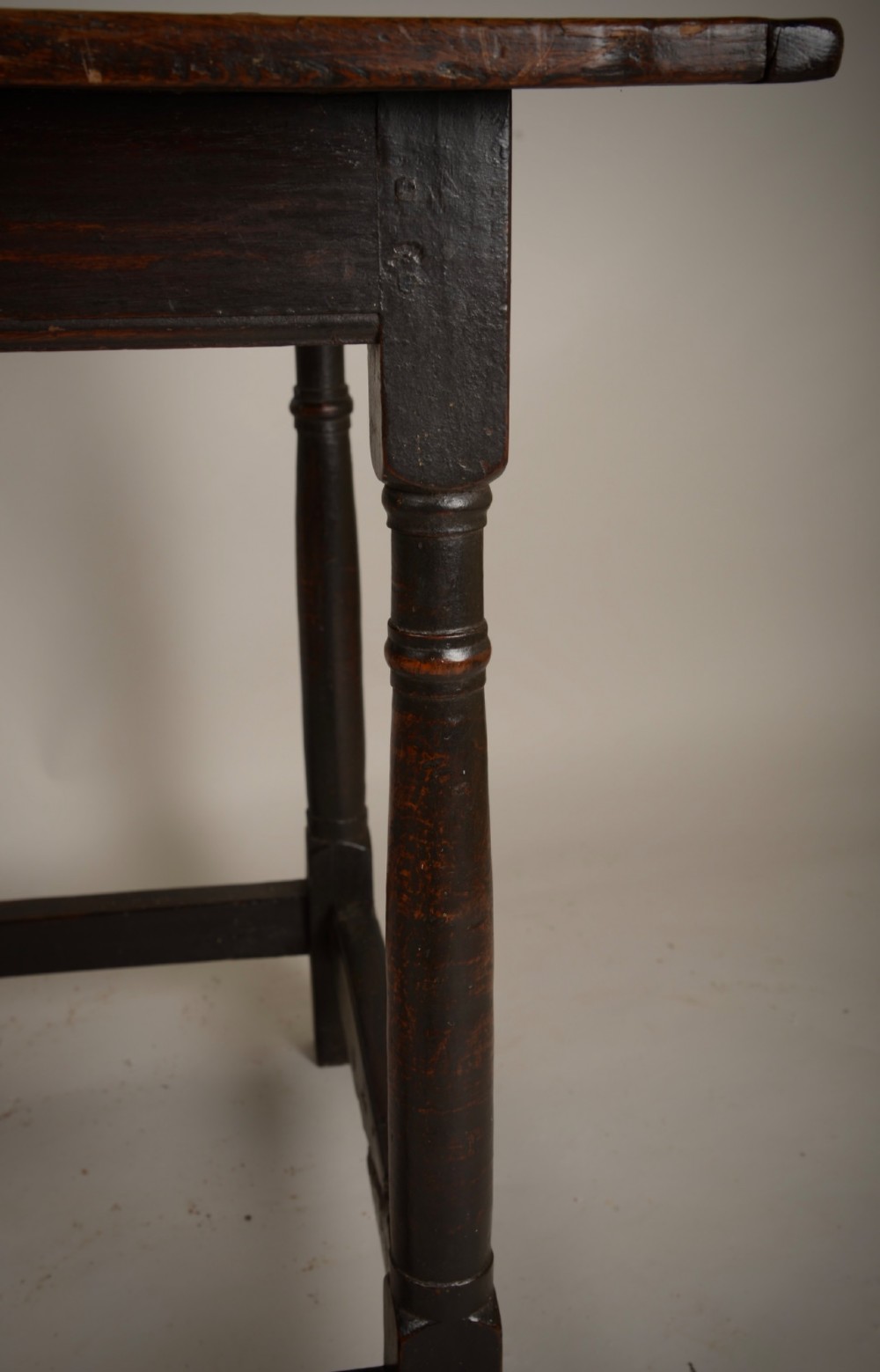 Rare pair of early oak centre tables, console tables View II