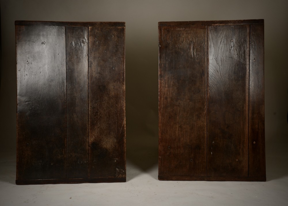 Rare pair of early oak centre tables, console tables View VIII