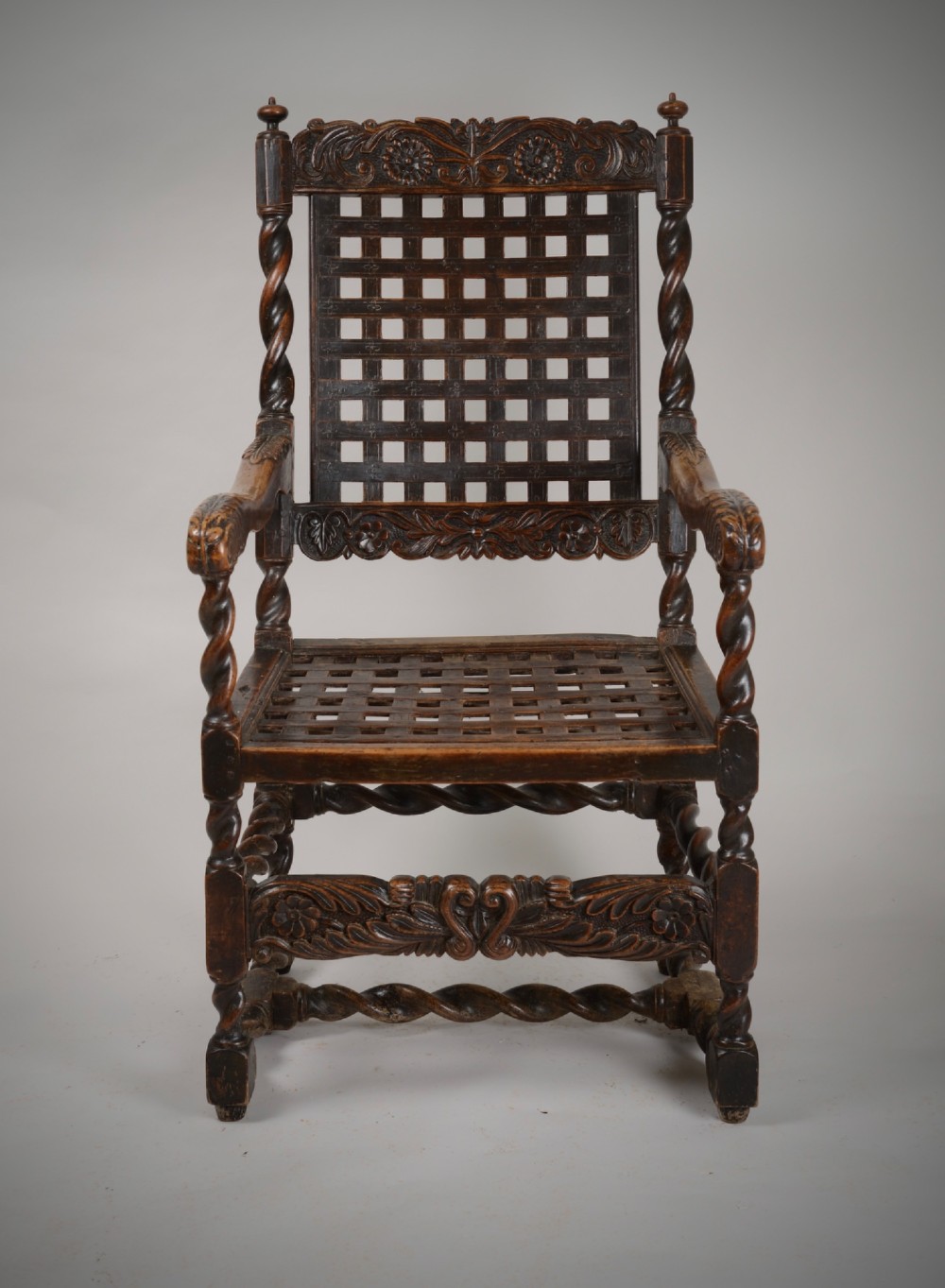 Unique Charles 11 walnut arm chair