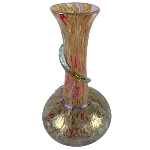 ART NOUVEAU IRIDESCENT GLASS VASE WITH APPLIED SNAKE POSSIBLY KRALIK - ADDITIONAL PHOTO 2