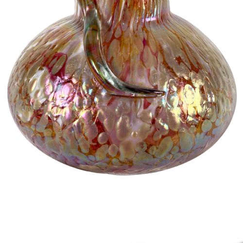 ART NOUVEAU IRIDESCENT GLASS VASE WITH APPLIED SNAKE POSSIBLY KRALIK - ADDITIONAL PHOTO 5