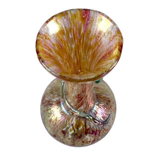 ART NOUVEAU IRIDESCENT GLASS VASE WITH APPLIED SNAKE POSSIBLY KRALIK - ADDITIONAL PHOTO 6