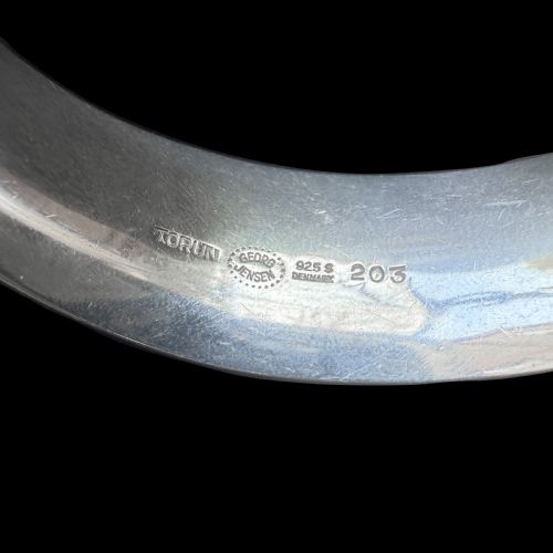 MODERNIST SILVER AND RUTILATED QUARTZ BRACELET FOR GEORG JENSEN - ADDITIONAL PHOTO 6