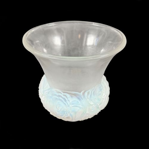 RENONCULES ART DECO OPALESCENT GLASS VASE BY R LALIQUE - ADDITIONAL PHOTO 1