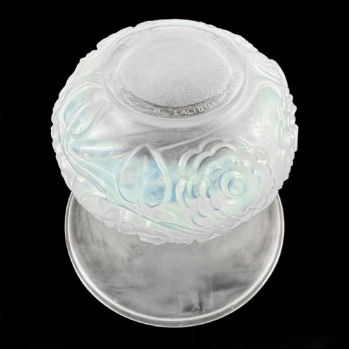 RENONCULES ART DECO OPALESCENT GLASS VASE BY R LALIQUE - ADDITIONAL PHOTO 7