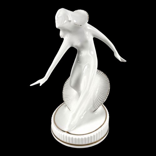 ART DECO PORCELAIN FIGURE OF THE DANCER GERTRUDE LEISTIKOW BY THEO VOSS - ADDITIONAL PHOTO 1