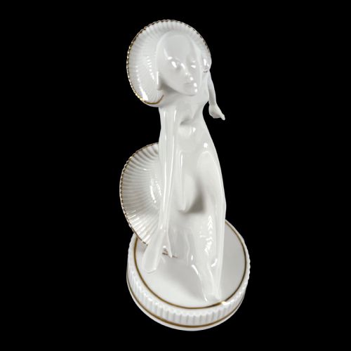 ART DECO PORCELAIN FIGURE OF THE DANCER GERTRUDE LEISTIKOW BY THEO VOSS - ADDITIONAL PHOTO 4