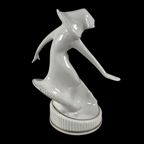 ART DECO PORCELAIN FIGURE OF THE DANCER GERTRUDE LEISTIKOW BY THEO VOSS - ADDITIONAL PHOTO 8