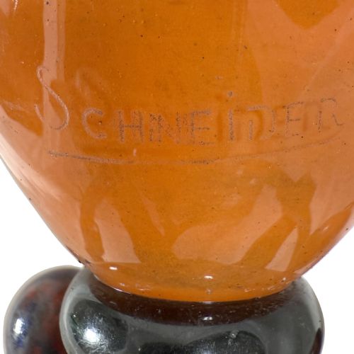ART DECO SCHNEIDER WROUGHT IRON AND GLASS VASE WITH BERRIES GM4990 - ADDITIONAL PHOTO 7