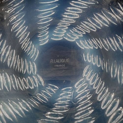 ONDES ART DECO OPALESCENT GLASS PLATE BY R LALIQUE - ADDITIONAL PHOTO 3
