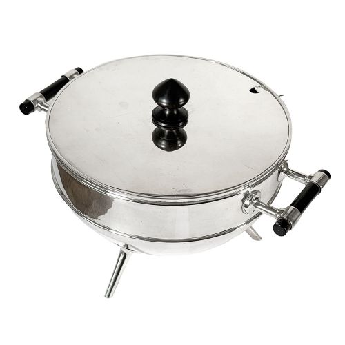 MODERNIST SILVER PLATE AND EBONISED WOOD TUREEN BY CHRISTOPHER DRESSER FOR HUKIN HEATH - ADDITIONAL PHOTO 3