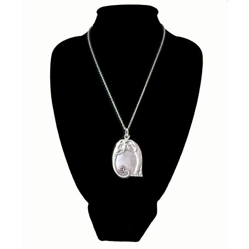 ART NOUVEAU SILVER PASTE ELEPHANT PENDANT - ADDITIONAL PHOTO 3