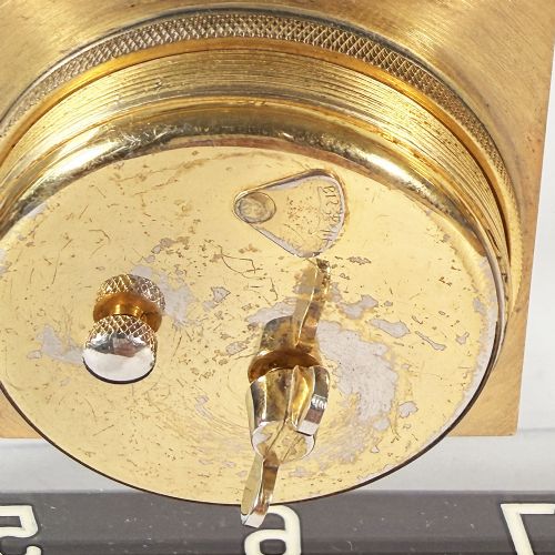 ART DECO BRASS GLASS CLOCK BY JAEGER LECOULTRE - ADDITIONAL PHOTO 6