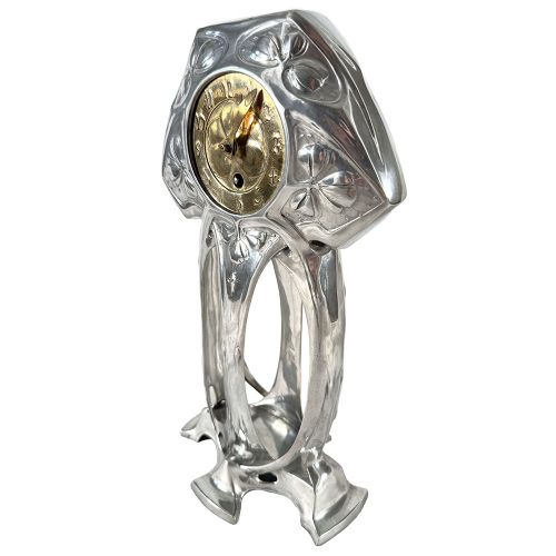 ART NOUVEAU PEWTER CLOCK BY FRIEDRICH ADLER FOR OSIRIS - ADDITIONAL PHOTO 1