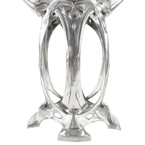 ART NOUVEAU PEWTER CLOCK BY FRIEDRICH ADLER FOR OSIRIS - ADDITIONAL PHOTO 4